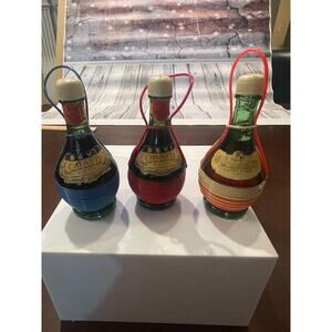 Vintage Mini Wine Bottles Stefani Chianti Set of 3 Full Unusual
